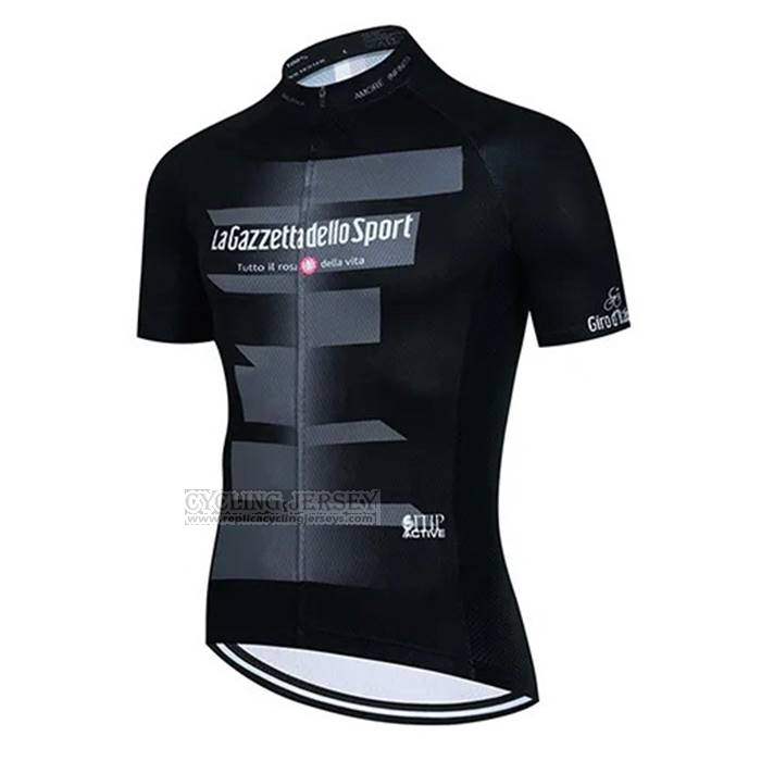 2023 Cycling Jersey Giro D'italy Black Short Sleeve And Bib Short